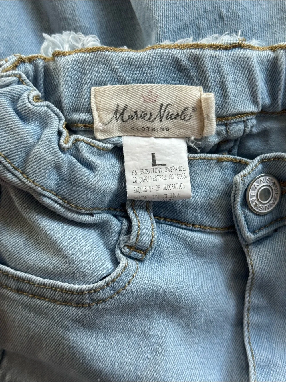 Light Blue Tiered Ruffle Flare Jeans for Kids